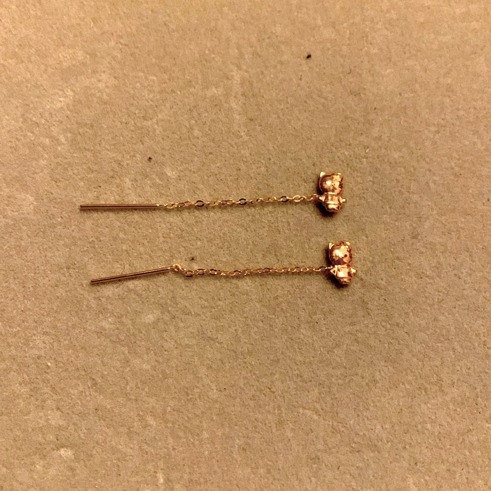 18K Gold Tictac Earring